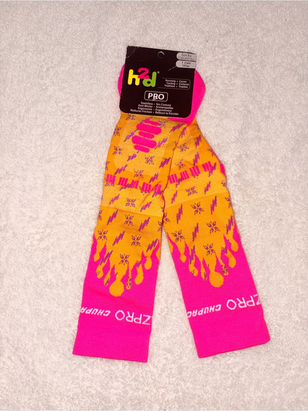 H2O PRO Pink & Orange Athletic Compression Socks